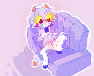 cow relaxing