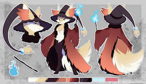 Fancy Delphox Refsheet [NSFW]