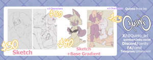 Sketch commission price list