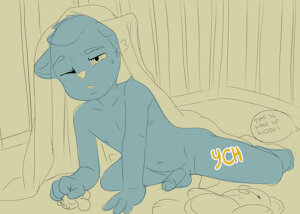 Sleepy nakey cub (YCH)