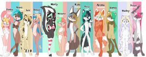 *ADOPTABLES*_Colorful haired cuties