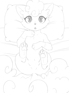 Alolan Vulpix Pinup (NSFW versions on FANBOX)