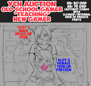 YCH AUCTION old school gamer "teaching" new gamer