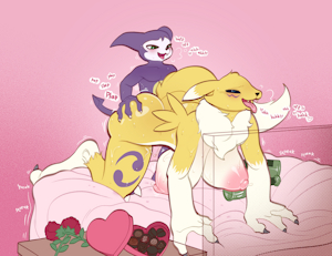 Renamon X Impmon Colors Comm 1/2