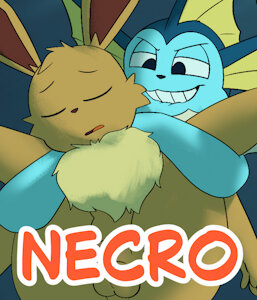 Vaporeon x Eevee necro comic
