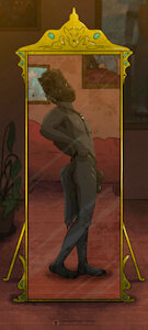 Eric in front of a mirror