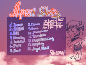 April commission slots SALE