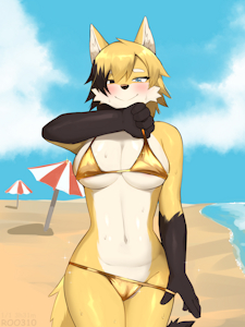 gold bikini