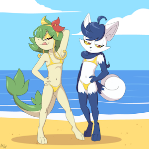 *W*_Golden bikini girls