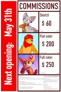 Next commission opening: May 31th