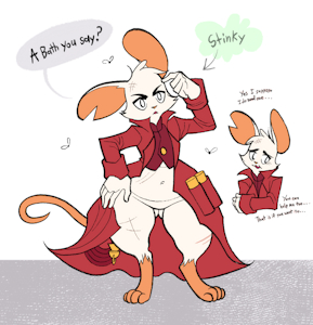 Mina the Hollower gets cleaned 🧼🐁🫧 [2 Images]