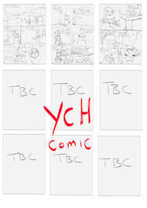 Synn and the camp councilor comic ych