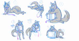various pup doodles