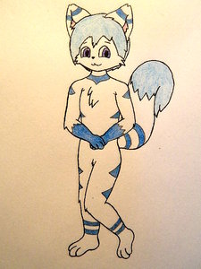 Blue Fox/Squirrel Hybrid Adoptable (SOLD)