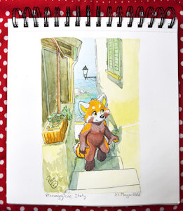 Watercolor Studies: Koda in Riomaggiore (4/20)