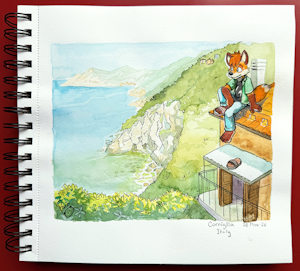 Watercolor Journey: Zak in Corniglia (6/20)