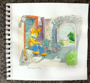 Watercolor Journey: Dahan in Vernazza (7/20)