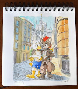 Watercolor Journey: Flurrabell and Helios in Milan (11/20)