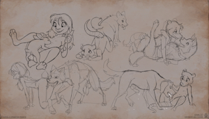 Feral on Anthro sketches
