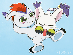 Digimon Commission - Gomamon x Gatomon