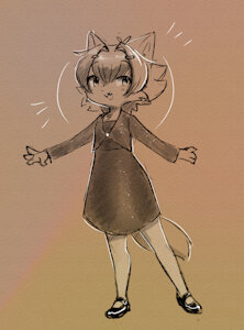 Her fancy dress