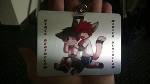 Winter and Vince, metal badge~!