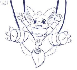 Chibi in a sling