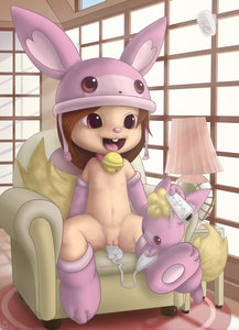 Flufbunny costume and flufbunny GamePlay