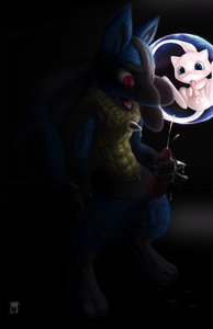  Mew uses mind control on Lucario