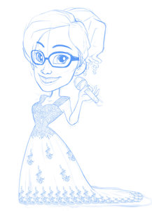 wedding cartoon WIP