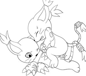 Gatomon gets cum 
