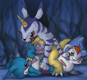 gabumon sex veemon gomamon pre cum