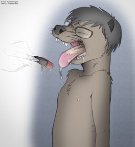 Otter Tongue Basting (Punishment) (Colorization)
