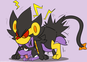 Luxray Beats Up A Tiny Riolu