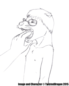 Otter Girl Tongue Rubbing