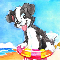 Roni on the beach