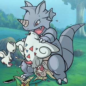 snivy gets a cum bath (no licking)