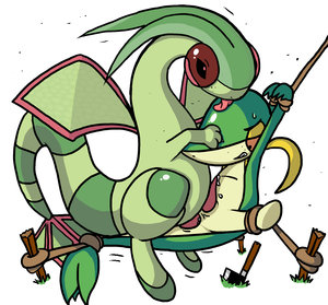 flygon goes bouncy bouncy bouncy.... snivy gets raped
