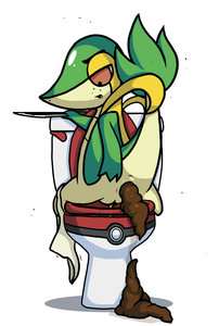 Snivy Takes A Big Shit