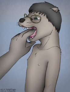 Otter Girl Tongue Rubbing (Colorization!)