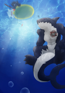 baiting the shark !! 