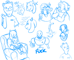 [Fanart] Oh No Undertale Sketches