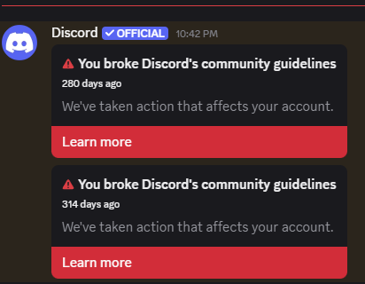 ah yes the classic 300 day ago violation