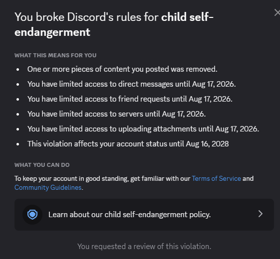 i had no idea i was a danger to myself and i was a child, so based, love AI c...