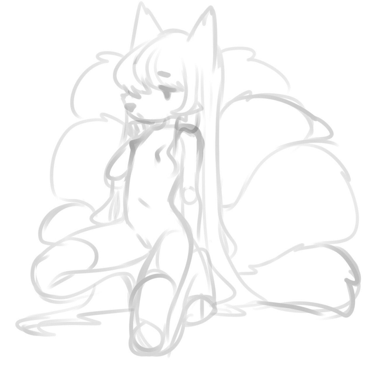Skinny girl? I normally like drawing thicc thighs but wanted to try more skin...