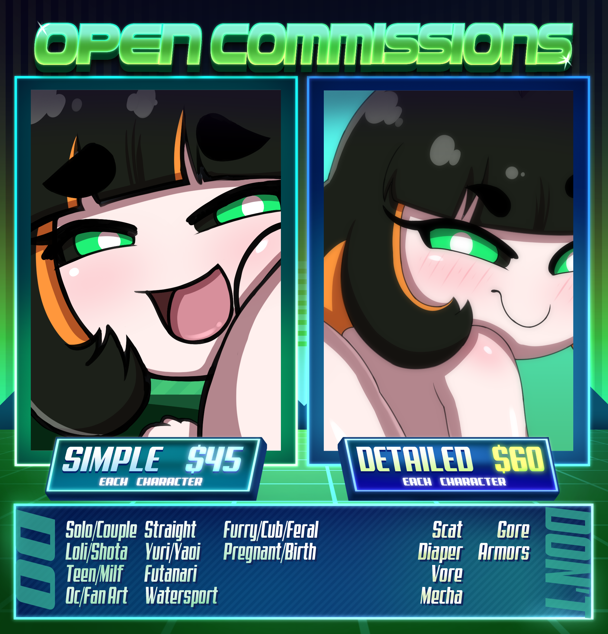 I'll leave my commission sheet here in case anyone is interested.