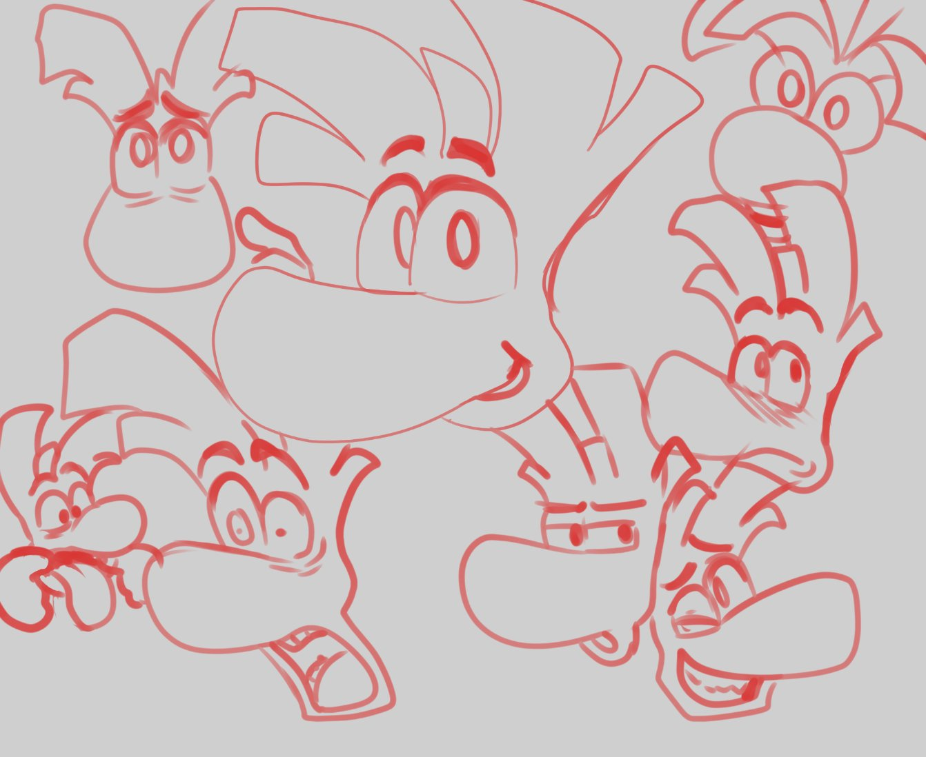 Did some rayman sketches for fun this morning!