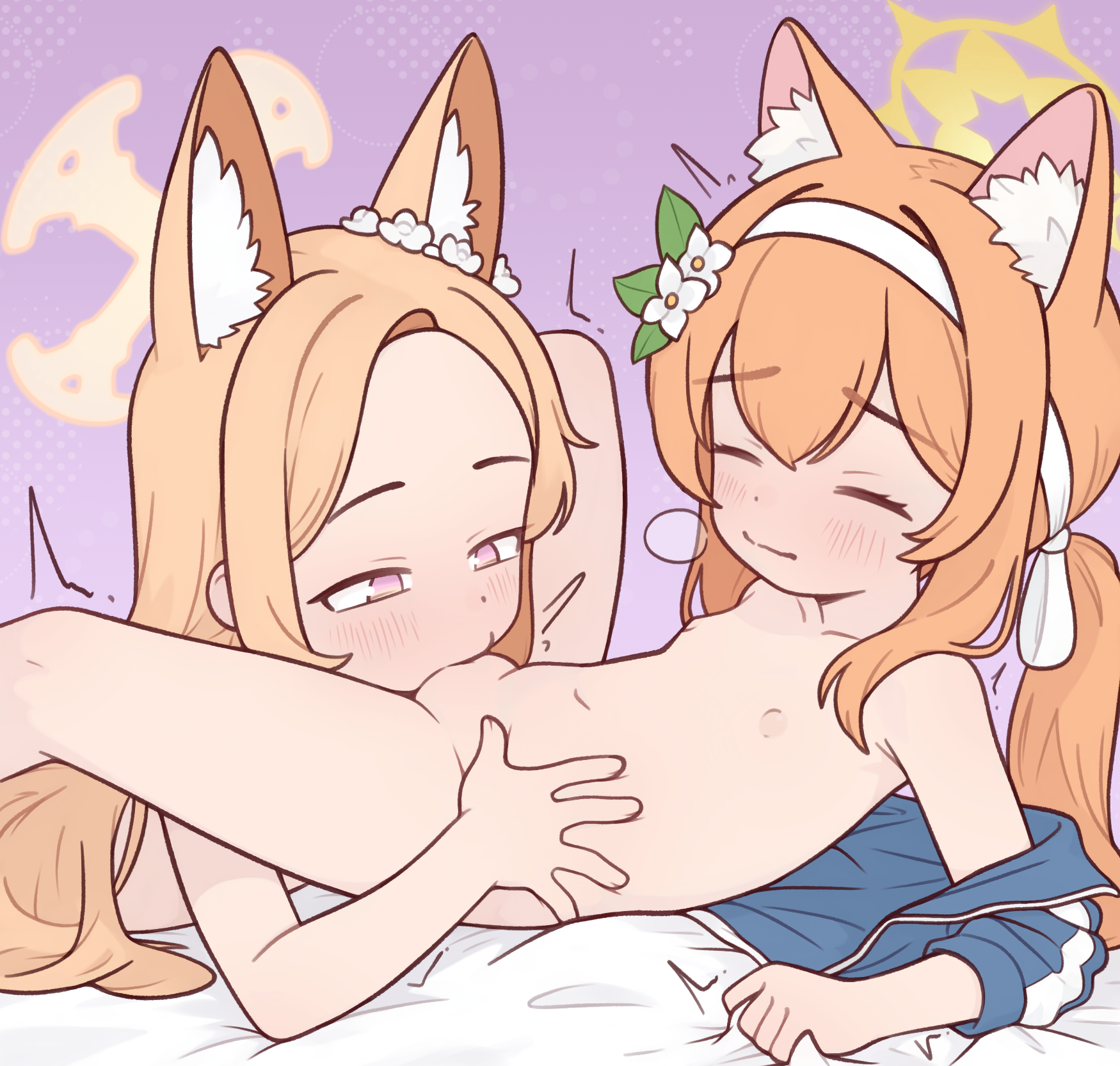 Commission :blobcheer: thank you so much! #bluearchive #loli #yuri #seia #mari