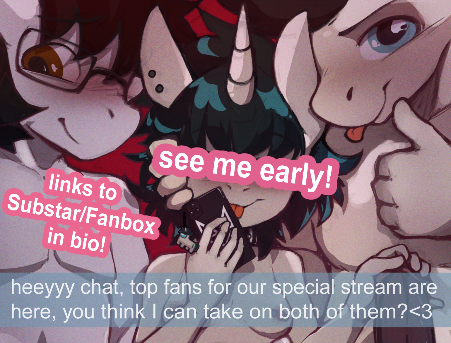Wew lads, I think there's some members-only special livestream from Coffee Be...