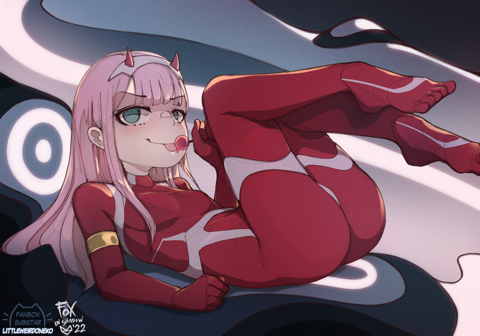 Zero Two that I made as a lil bonus for last month 🍭 Some lewder edits are a ...
